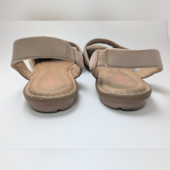 Born Trang Buff Beige Perforated Slingback Leather Sandals Womens Size 10 - Picture 7 of 14